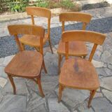 Set of 4 antique Thonet bistro chairs
