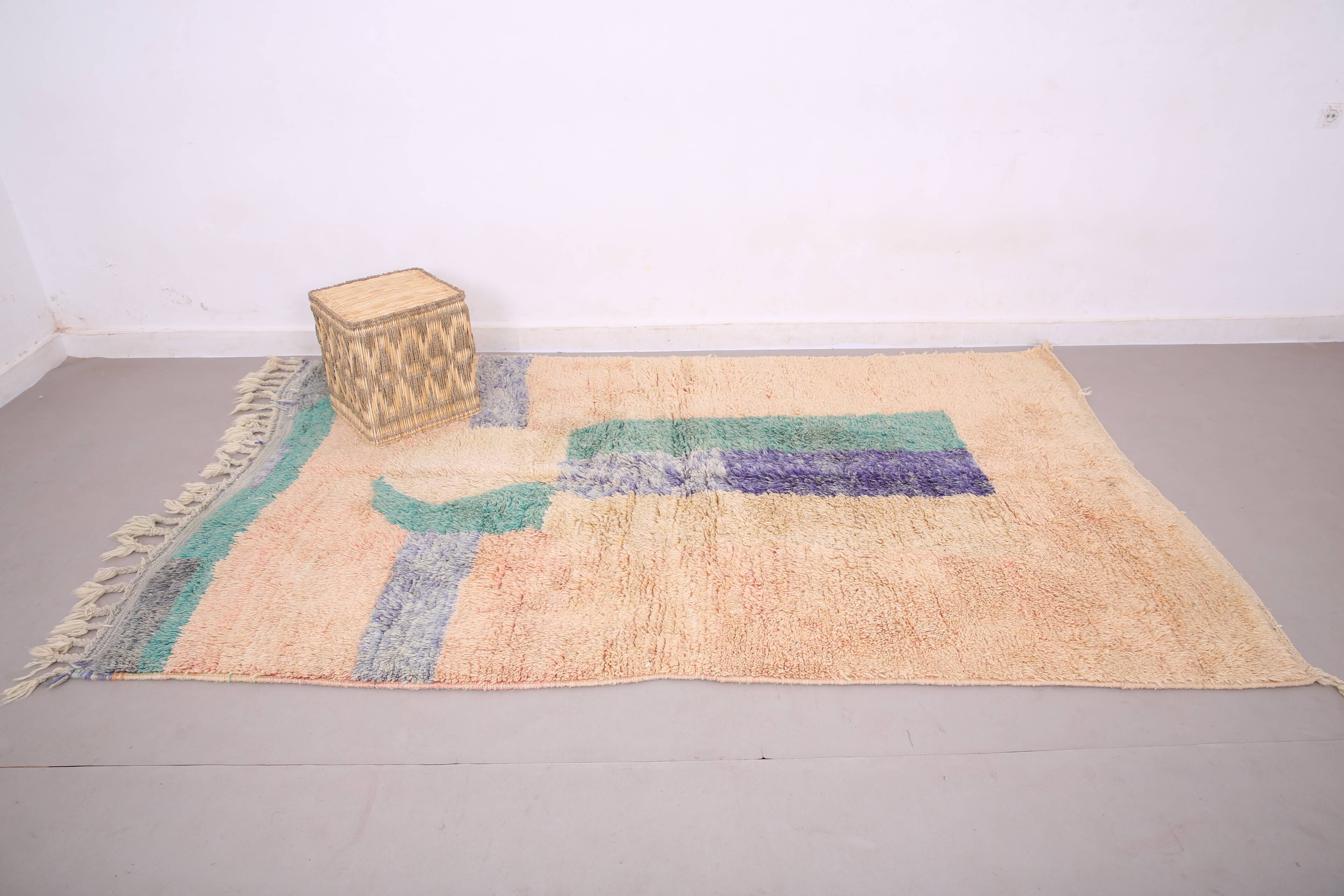 Peach Boujaad Rug 165 x 265 cm - Berber Wool Rug - Moroccan Rug Handmade