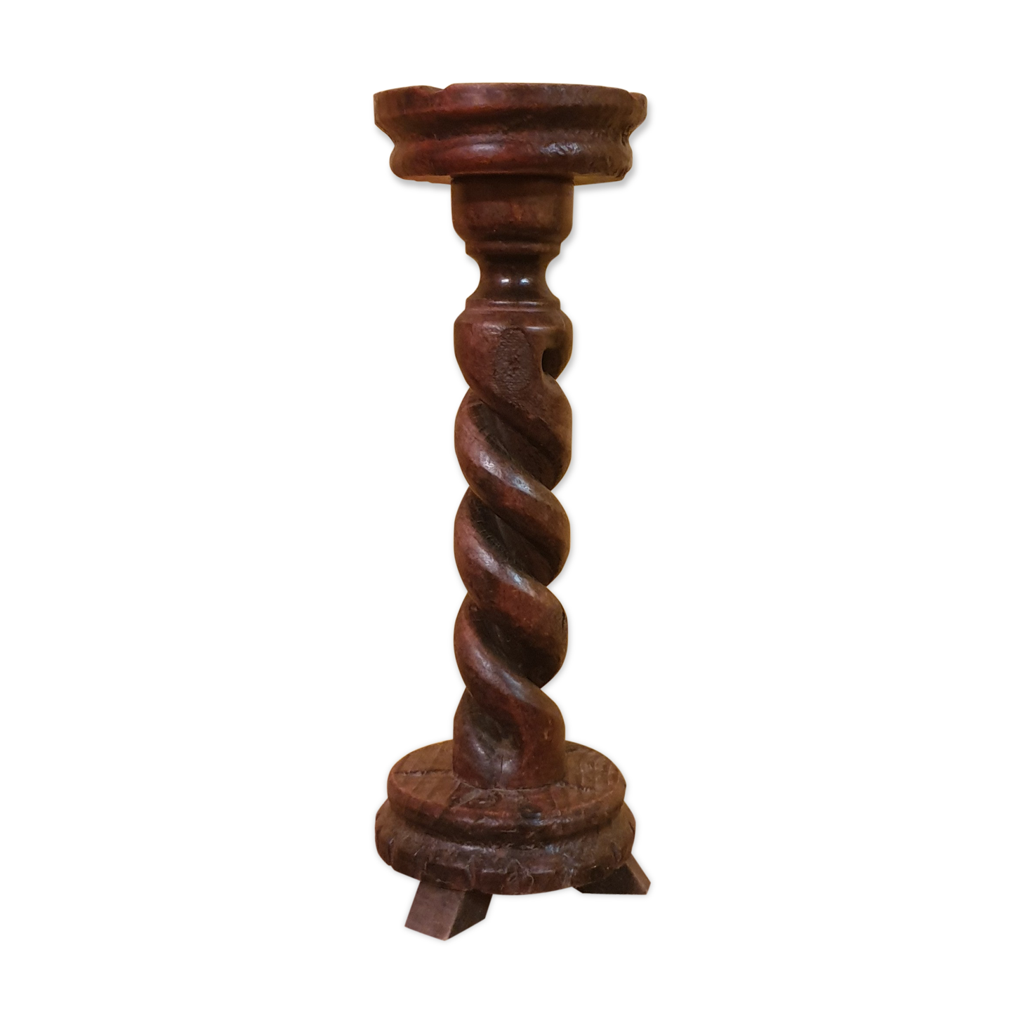 Wood standing ashtray