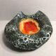 Old glazed ceramic ashtray + Wilts multicolor large model Vintage