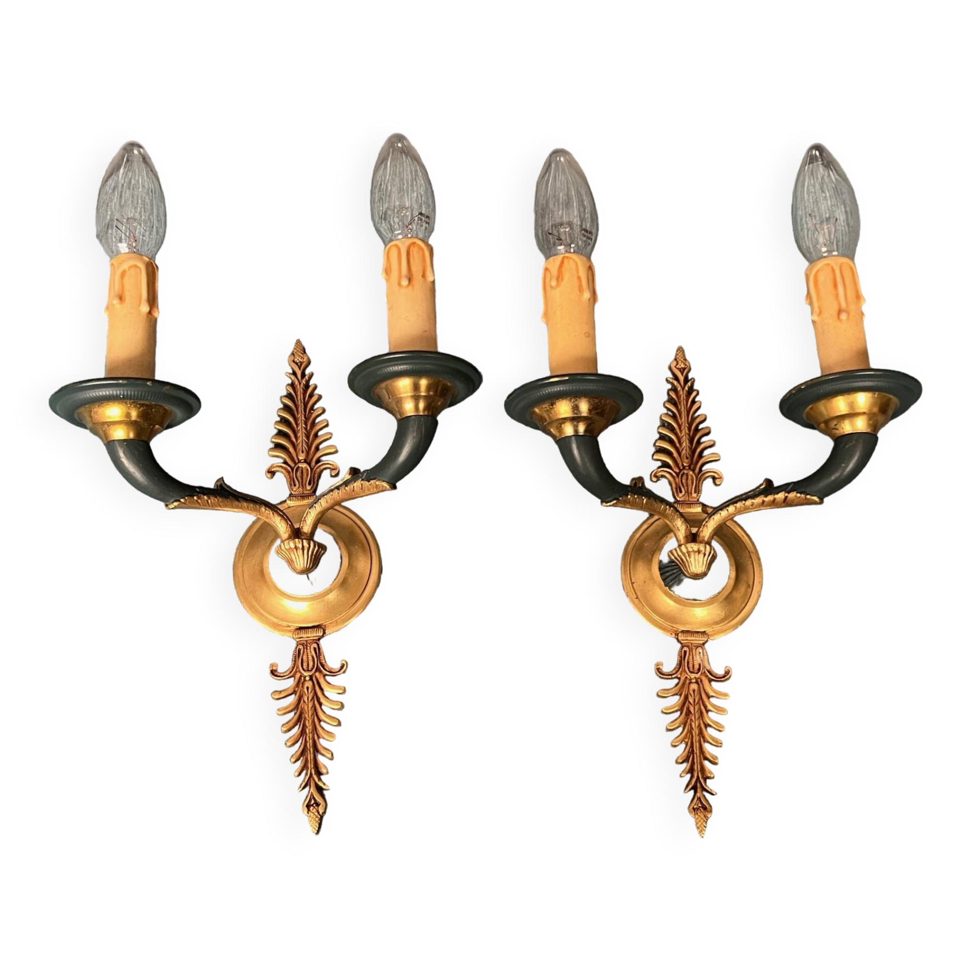 Pair of Empire style wall lights.