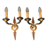 Pair of Empire style wall lights.