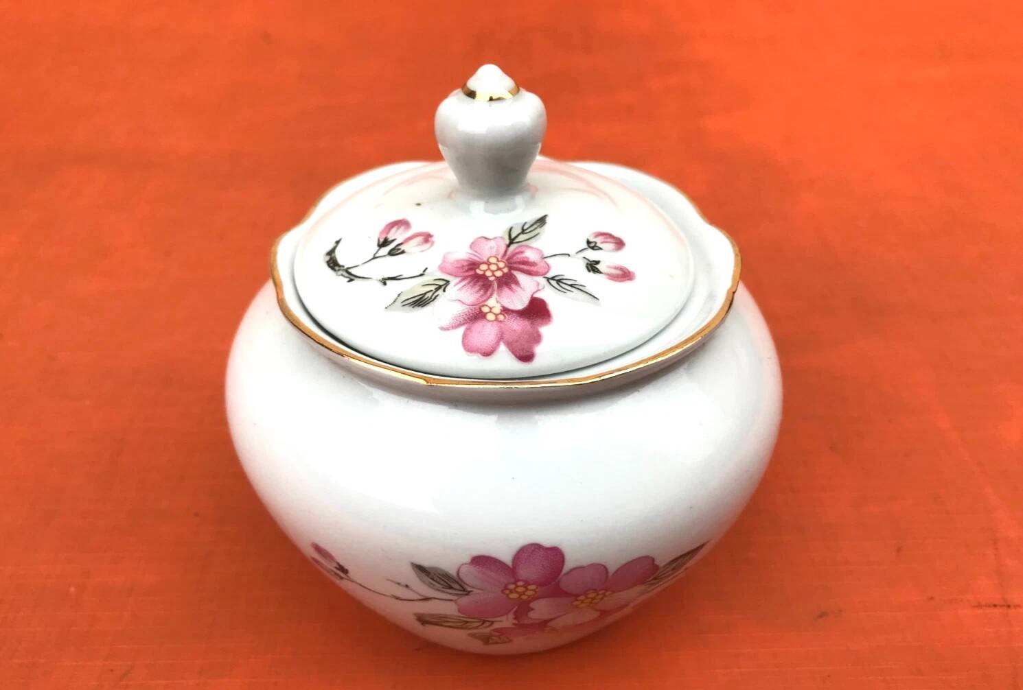 Sugar bowl porcelain Royal CP almond blossom decoration