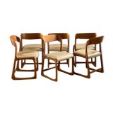 6 Baumann chairs foot sled