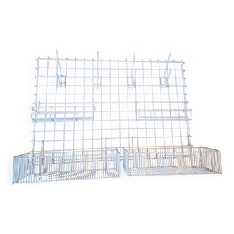 Grille étagère support de rangement mural, déco style 1980