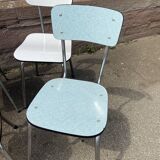6 vintage mismatched formica chairs