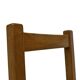 Set of four vintage chairs / stool - brutalist style minimalist oak and wicker 60s