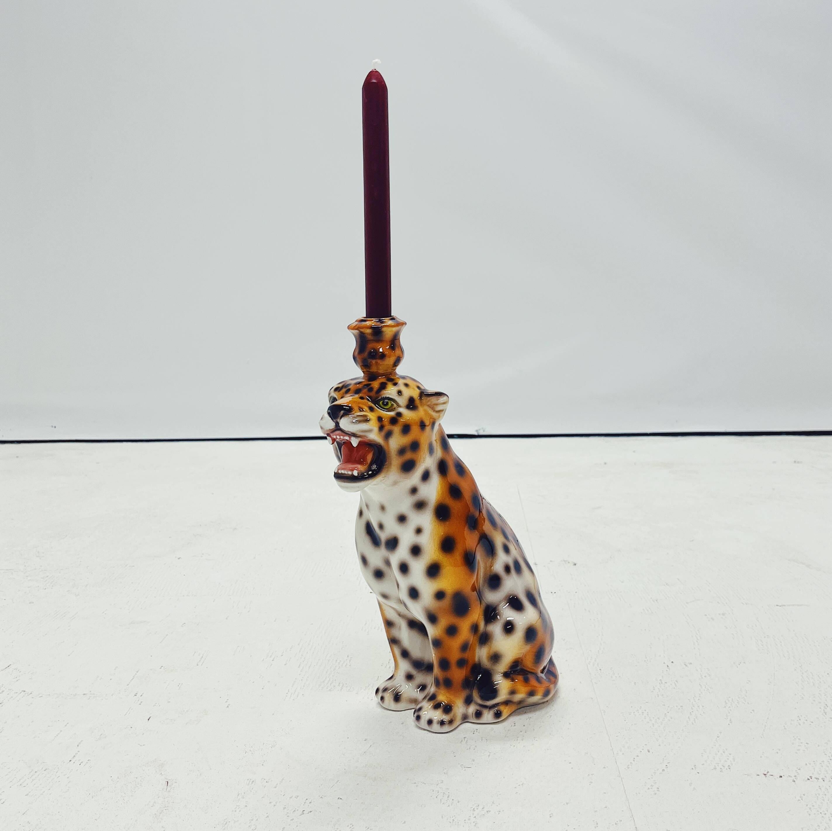 Handmade Leopard Candle Holder