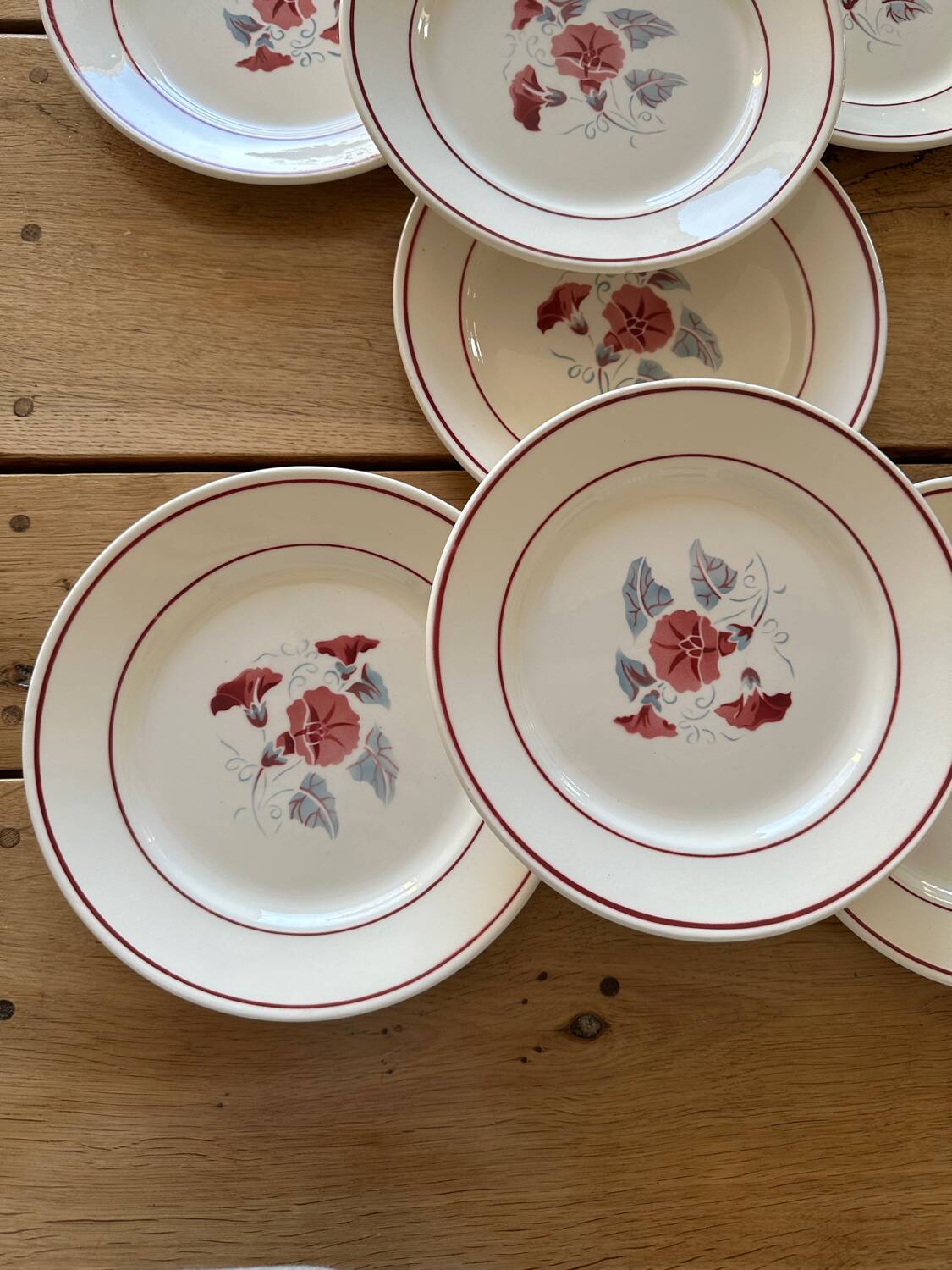 7 antique dinner plates