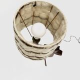 Wooden zoomorphic lampshade with wool lampshades, 70s