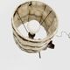 Wooden zoomorphic lampshade with wool lampshades, 70s