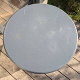 Bauhaus round table with double gray tops