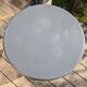 Table ronde Bauhaus double plateaux grise
