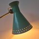 Mid-Century table lamp with a conical metal shade, attributed to Stilnovo.