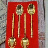 Set of 4 vintage golden spoons