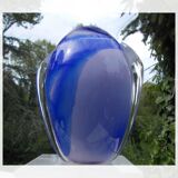 Glassware art vase unsigned handcrafted work