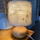 1970s wooden ball lamp