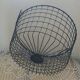 Black metal basket