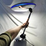 Adjustable chrome metal UFO lamp, space age, UFO, Aluminor, France, 1980.
