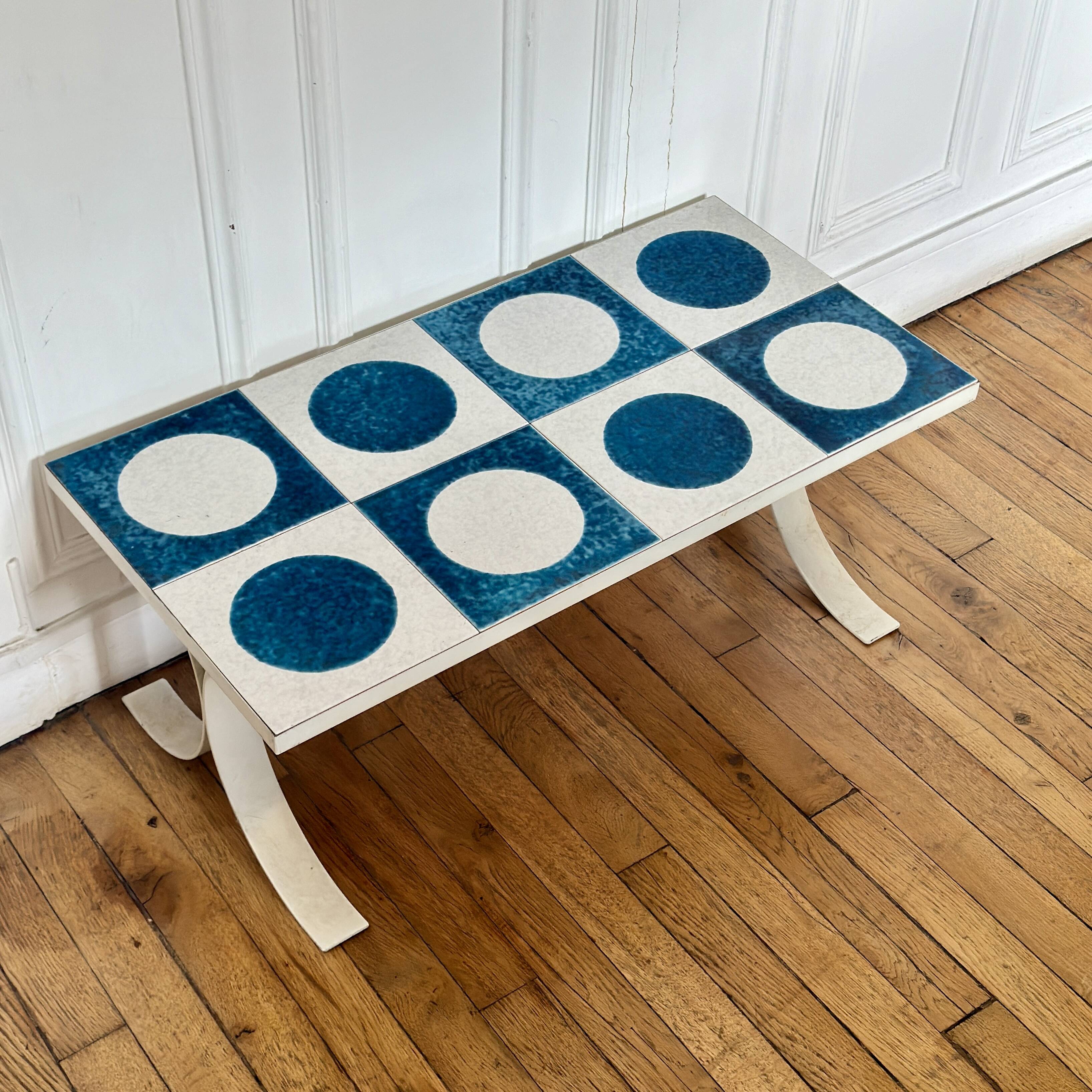 Table en céramique vintage années 1970