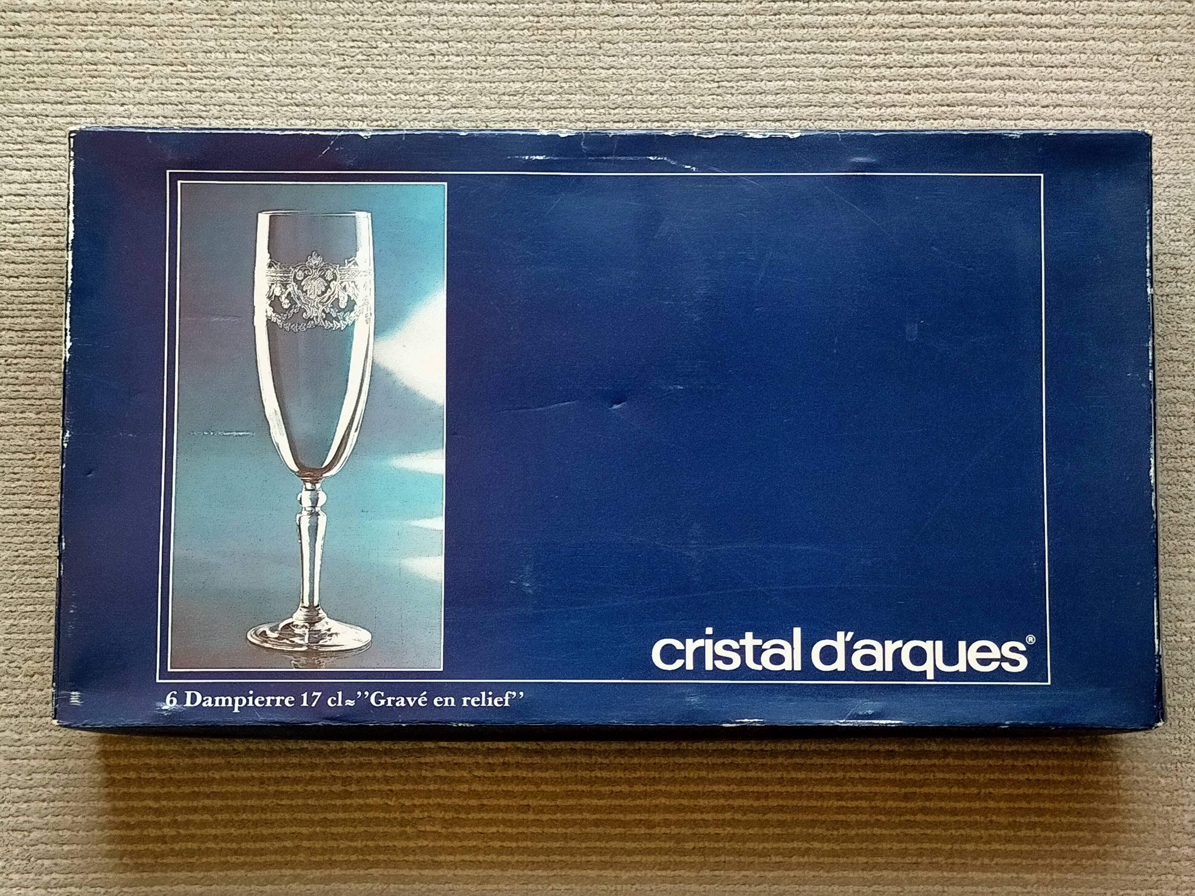 Lot of six glasses of champagne