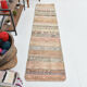 Neutral narrow vintage runner rug,64x262cm