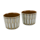 Pair of earthenware pot covers from Ellen Malmer's Baca series for Royal Copenhagen