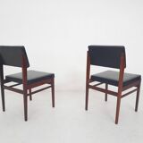 Set of 2 Topform dining chairs in black faux leather, The Netherlands 1950'