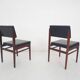Set of 2 Topform dining chairs in black faux leather, The Netherlands 1950'