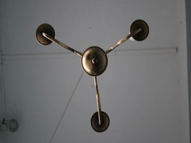 Lustre hollandais en bronze 3 branches
