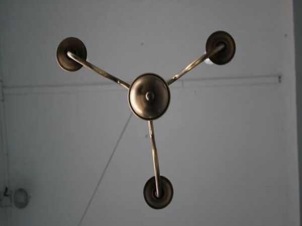 Lustre hollandais en bronze 3 branches