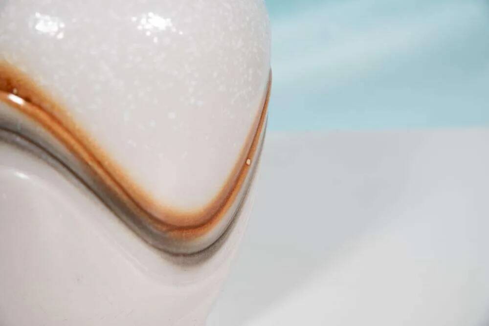 Vintage handmade fat lava vase from the 70s space age.