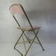Folding chair chaisor powder pink velvet