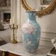 Vintage porcelain vase with hand-painted floral decoration, 36cm.