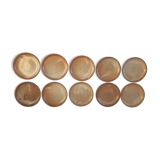 10 small plates made of vintage sandstone