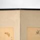 Antique Japanese folding screen with two panels featuring paintings – Japan, circa 1900