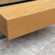 Table basse tubulaire en verre et bois, 1 tiroir, Ikea 1990