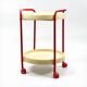 Vintage 1960s Red and Beige Bar Cart