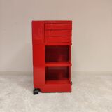 Red Boby storage trolley by Joe Colombo for Bieffeplast