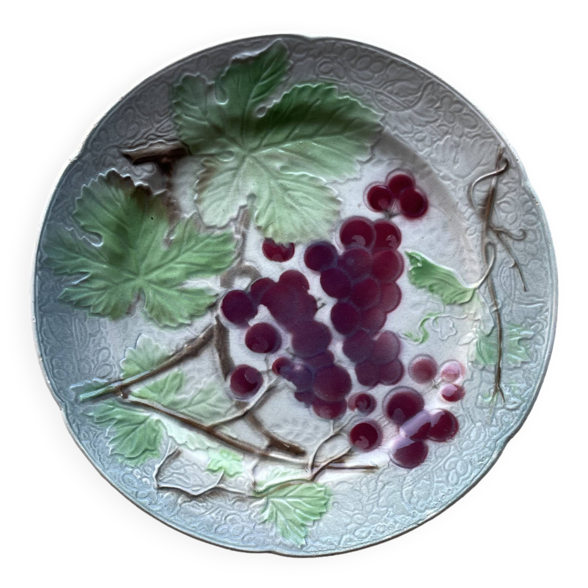 Saint Clément barbotine dessert plate