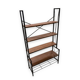 1950s teak and black metal shelf bookcase