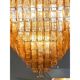 Majestic Luxury Venetian Amber-Rosè Murano Glass “Squared” Elements.