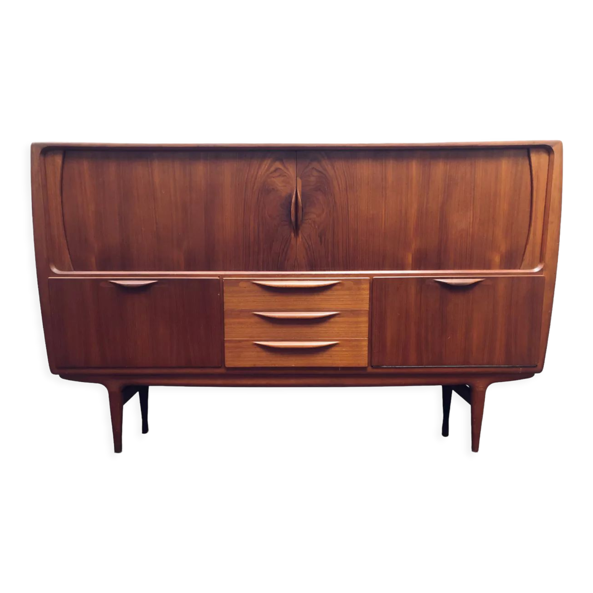 "Curtain" sideboard by Johannes Andersen and Uldum. Model U-18. Denmark (1965)