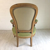 Green Voltaire armchair 19th century
