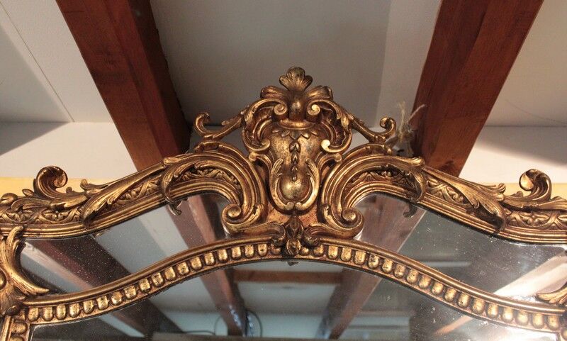 Reserves XIX 170x110cm Golden wooden mirror