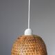 Vintage flower suspension in wicker rattan