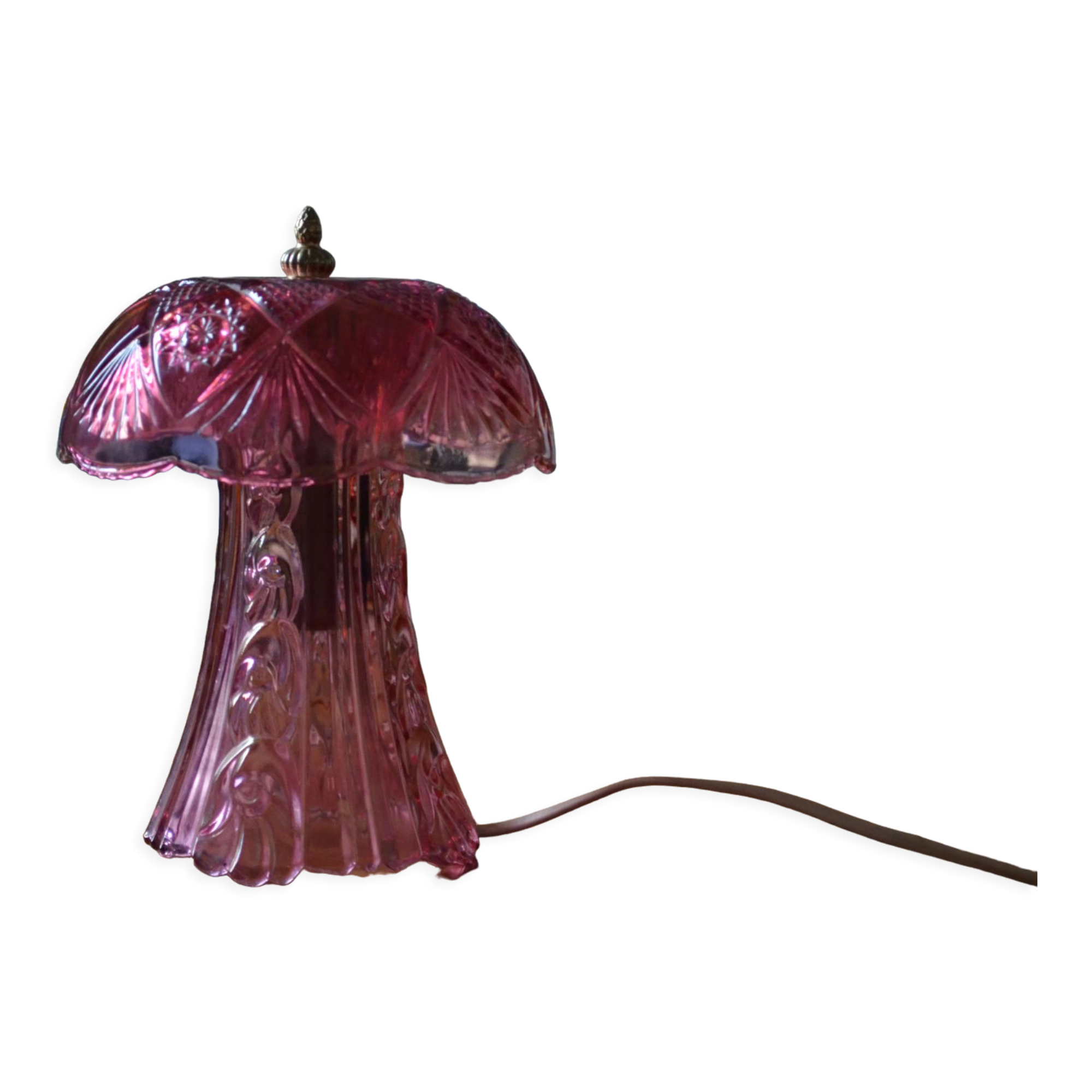 Mushroom lamp in rosaline