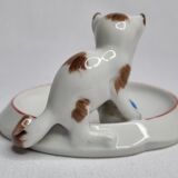 Empty bath pocket decorated kitten "Pfeffer Porzellan" 1930-40 years