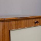 VINTAGE 1960S WOODEN SIDEBOARD WITH BAR COMPARTMENT, ITALIAN DESIGN
