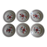 6 Céranord St Amand vintage soup plates 50s